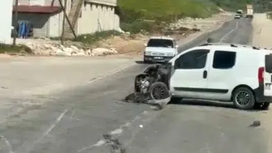 Siirt Organize Sanayi Bölgesinde iki araç birbirine girdi