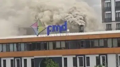 Elazığ’da bir lokantanın bacasında yangın paniği yaşandı