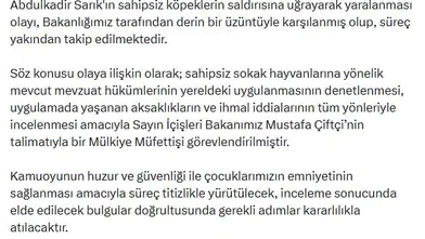 Viranşehirde köpek saldırısı sonrası müfettiş incelemesi başladı