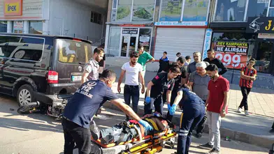 Midyat'ta motosiklet kazası sonucu bir kişi hastaneye kaldırıldı