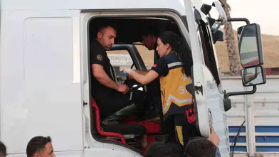 Cizre sanayi kavşağında iki tır çarpıştı