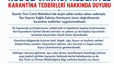 Van Edremit'te kuduz alarmı verildi