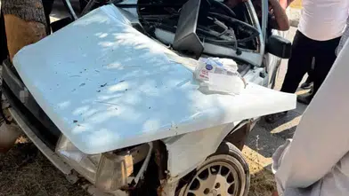 Elazığ Kızılay Mahallesinde kontrolden çıkan araç ağaca çarparak durabildi