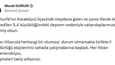 Şanlıurfa Karaköprü merkezli deprem çevre illerde de hissedildi