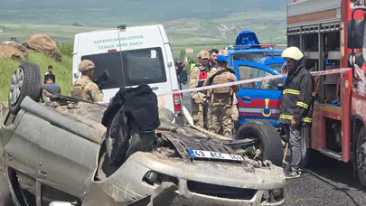 Elazığ’da kontrolden çıkan araç takla attı 1 ölü 3 yaralı