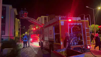Elazığ’da apartman yangını panik yarattı