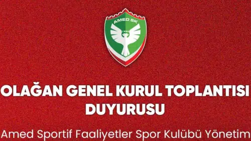Amedspor'da yönetim olağan genel kurul tarihini resmen açıkladı