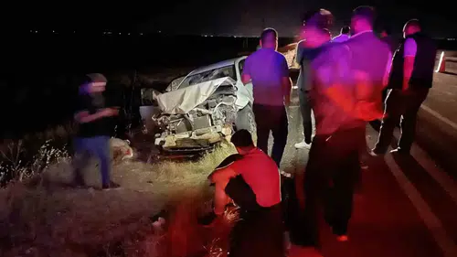 Şanlıurfa Siverek yolunda koyun sürüsüne çarpan araçta 3 kişi yaralandı