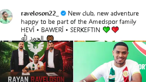 Amedspor'un yeni yıldızı Raveloson'dan Kürtçe mesaj: "Hevî, Bawerî, Serkeftin"
