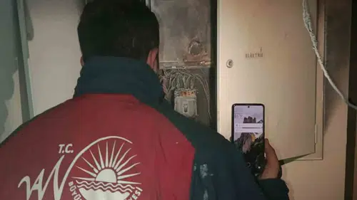 Van İpekyolu'ndaki otelde çıkan yangın korkuttu