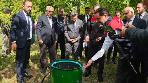 Adilcevaz cevizinde hasat dönemi Vali Karakaya ile başladı
