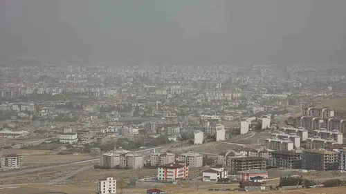 Van semalarını toz bulutları kapladı
