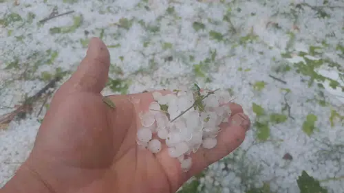Silvan ilçesinde aniden bastıran dolu yağışı hayatı durma noktasına getirdi
