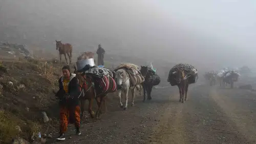 Şırnaklı göçerler soğuk havaların gelmesiyle yaylalardan dönüş yoluna koyuldu
