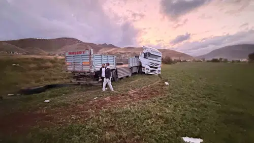 Van Gevaş yolunda tır kazası sonucu iki kişi yaralandı