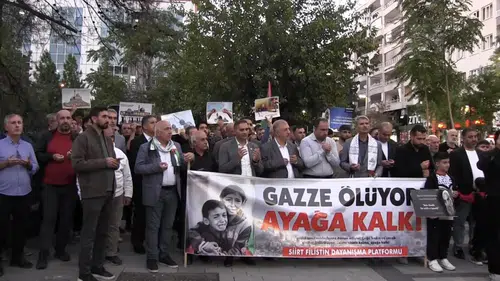 Siirt halkı Aksa Tufanı yıl dönümünde Filistin için bir araya geldi