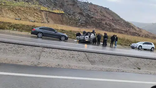 Siirt Kurtalan yolunda yağış kazaya yol açtı