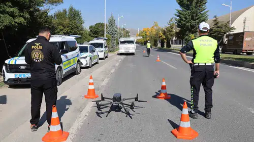 Elazığ trafiğinde dronlu denetim dönemi