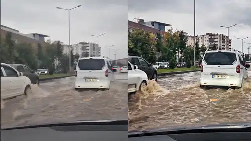 Diyarbakır'da yağmur sabah saatlerinde hayatı olumsuz etkiledi