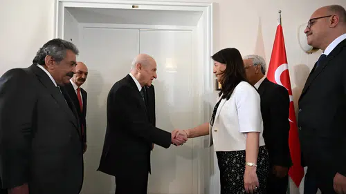 DEM Parti'nin İmralı Heyeti Bahçeli ile görüştü: Süreçte son durum masaya yatırıldı
