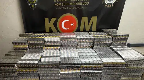 Nusaybin yolunda kaçak sigara operasyonu