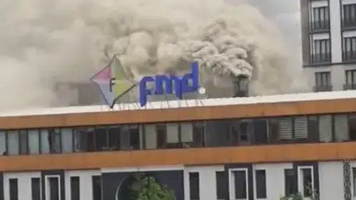 Elazığ’da bir lokantanın bacasında yangın paniği yaşandı