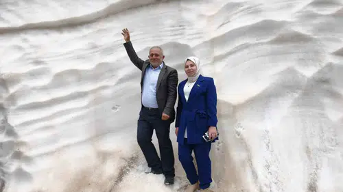 Batmanın zirvesinde haziran ayında kış keyfi