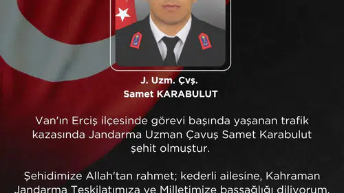 Van'da askeri araca çarpışma sonucu bir uzman çavuş şehit oldu