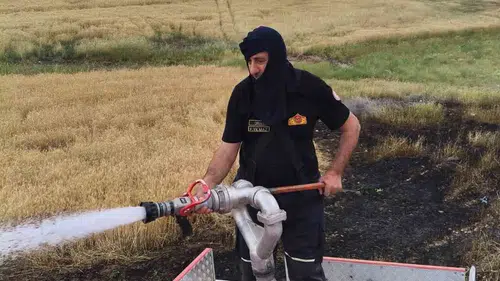 Silvan’da hasat zamanı korkutan yangın