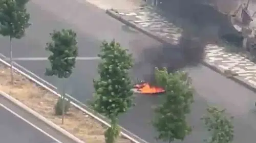 Diyarbakırda trafikte motosiklet korku dolu anlar yaşattı