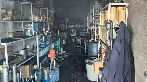 Bağlar’daki tamir dükkanında korkutan yangın