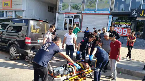 Midyat'ta motosiklet kazası sonucu bir kişi hastaneye kaldırıldı