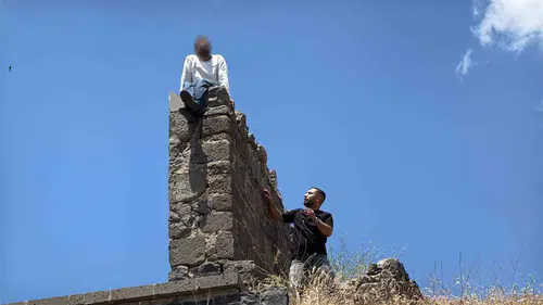 Diyarbakır surlarında korku dolu anlar sona erdi