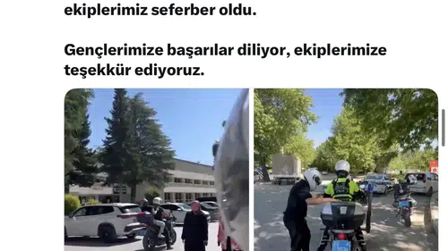 Elazığ polisi YKS adaylarını sınav merkezine yetiştirdi