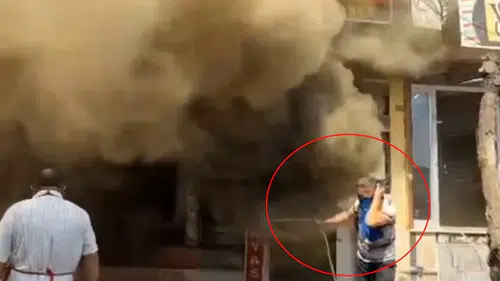 Mardin Nusaybin'de bir halı mağazası çıkan yangınla küle döndü