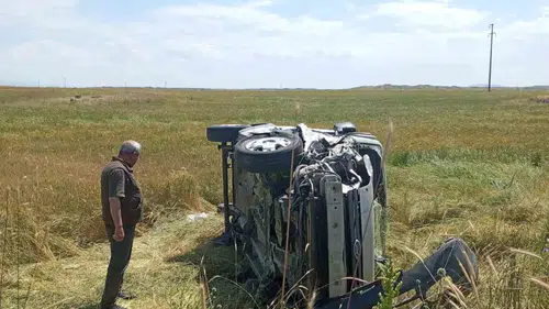 Muş Malazgirt yolunda kamyonet ile traktörün karıştığı kazada iki kişi yaralandı