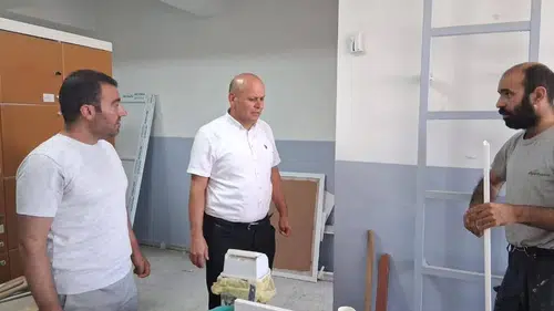Diyarbakır Çermik ilçesindeki tüm okullarda yeni dönem için bakım seferberliği başlatıldı