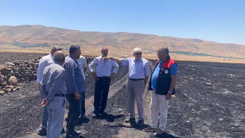 Karakoçan’da tarım arazilerini yakan yangın sonrası ekipler sahaya indi