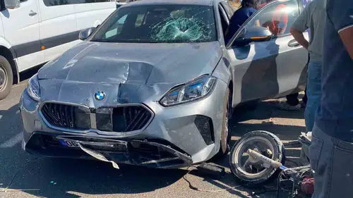 Akçakale yolunda motosiklet ile otomobilin karıştığı kazada iki kişi yaralandı