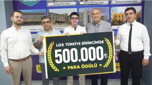 Batmanlı LGS şampiyonuna kurs merkezinden 500 bin liralık ödül