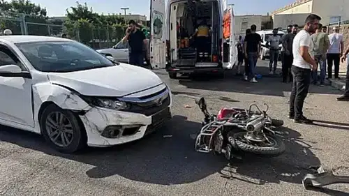 Siirt merkezde otomobil ve motosikletin karıştığı kazada iki kişi yaralandı