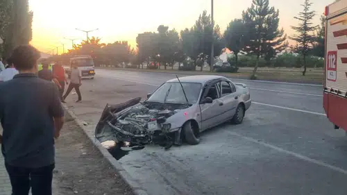 Muş Bitlis yolunda otomobil ağaçlara çarptı 3 kişi yaralandı