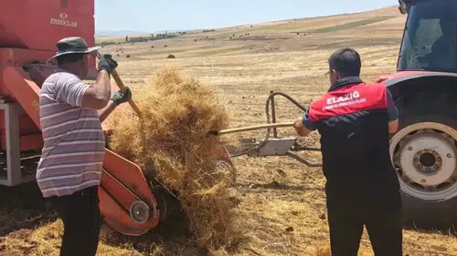 Ağınlı çiftçilerin mercimek hasadında kayıpları önlemek için denetim yapılıyor