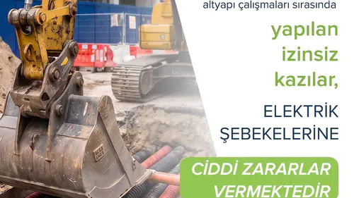 Yeraltı elektrik hatlarına verilen zararlar kesintilere yol açıyor