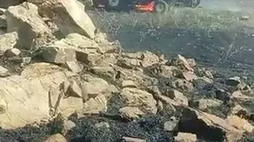 Lice ilçesinde hasat vakti yanan biçerdöver kullanılamaz hale geldi