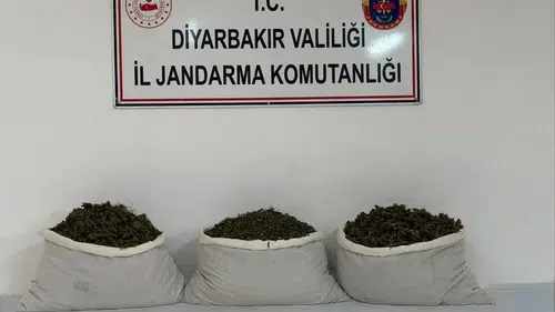 Diyarbakır genelindeki geniş çaplı uyuşturucu operasyonunda 107 kilo esrar yakalandı