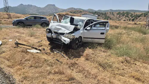 Bingöl Genç ilçesinde iki otomobilin çarpıştığı kazada 10 kişi yaralandı