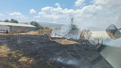 Bingöl Hanlar bölgesindeki otluk yangını büyümeden kontrol altına alındı