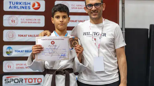 Genç judocu Resul Eymen Kaya kürsüye çıktı
