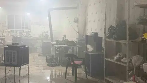 Batman merkezdeki tekstil iş yerinde çıkan yangın paniğe yol açtı